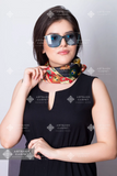 SILK SCARF WITH ARMENIAN ORNAMENT / SQUARE 018 / FREE DELIVERY